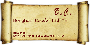 Bonyhai Cecílián névjegykártya